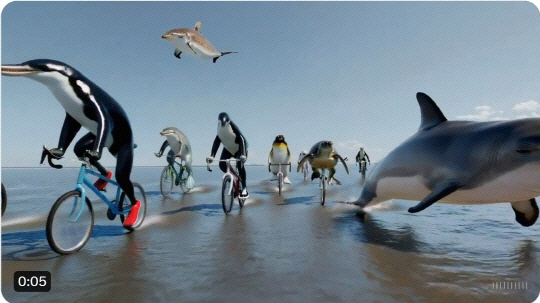 샘 올트먼 오픈AI CEO가 자신의 X를 통해 이용자 요청을 받아 '소라'로 제작했던 영상 이미지 캡처.